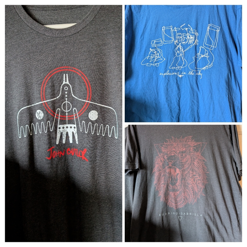 John Butler Trio, Explosions In The Sky, Rodrigo And Gabriella Tshirts XL (3)